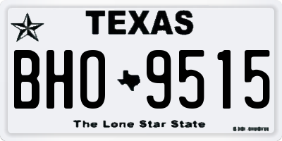 TX license plate BHO9515
