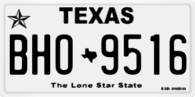 TX license plate BHO9516