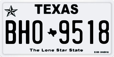 TX license plate BHO9518