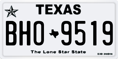 TX license plate BHO9519