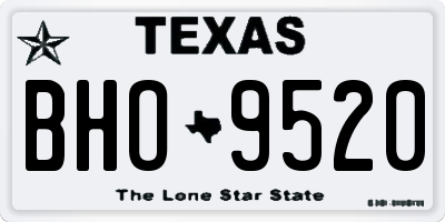 TX license plate BHO9520