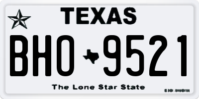 TX license plate BHO9521