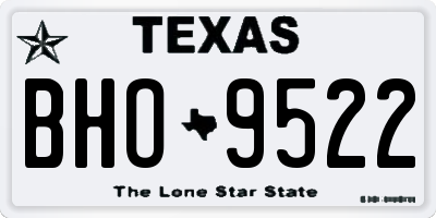 TX license plate BHO9522