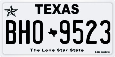 TX license plate BHO9523