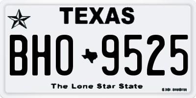 TX license plate BHO9525