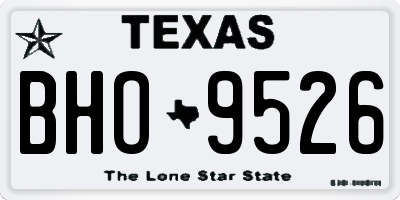 TX license plate BHO9526