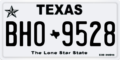 TX license plate BHO9528