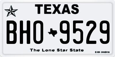 TX license plate BHO9529