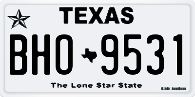 TX license plate BHO9531