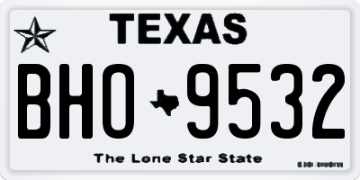 TX license plate BHO9532
