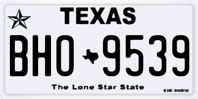 TX license plate BHO9539
