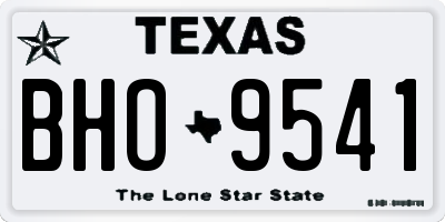 TX license plate BHO9541
