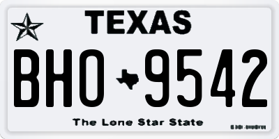 TX license plate BHO9542