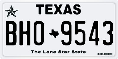 TX license plate BHO9543