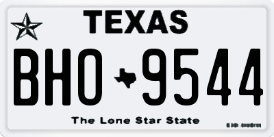 TX license plate BHO9544