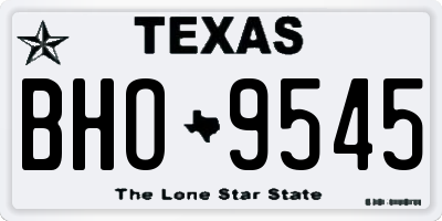 TX license plate BHO9545