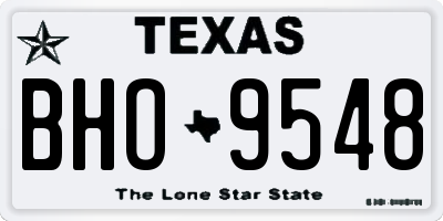 TX license plate BHO9548