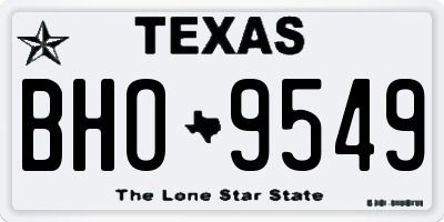 TX license plate BHO9549