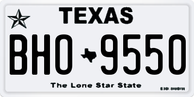 TX license plate BHO9550