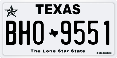 TX license plate BHO9551