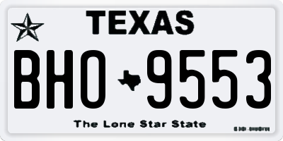 TX license plate BHO9553