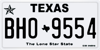TX license plate BHO9554