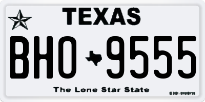 TX license plate BHO9555