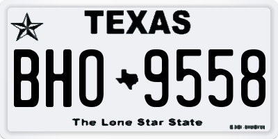 TX license plate BHO9558