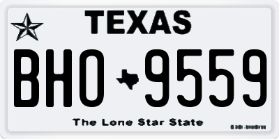 TX license plate BHO9559
