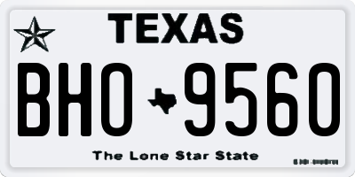 TX license plate BHO9560