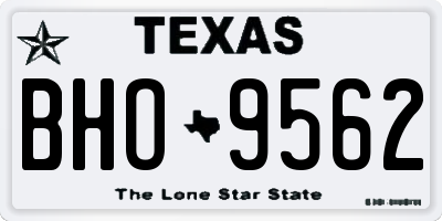 TX license plate BHO9562