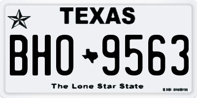 TX license plate BHO9563