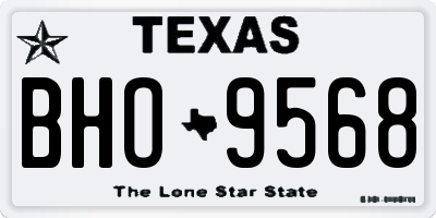 TX license plate BHO9568