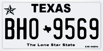 TX license plate BHO9569