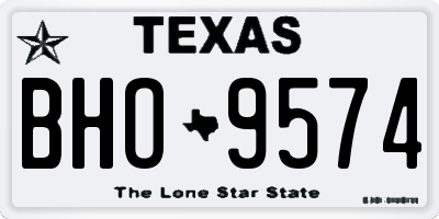 TX license plate BHO9574