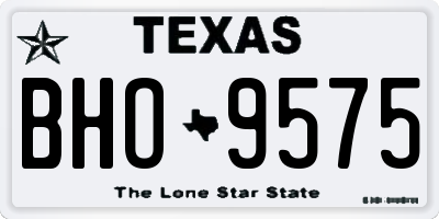 TX license plate BHO9575