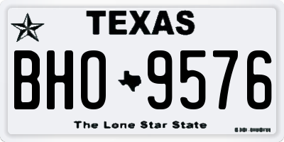 TX license plate BHO9576