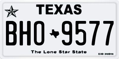 TX license plate BHO9577