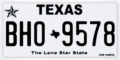 TX license plate BHO9578