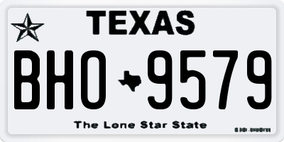 TX license plate BHO9579