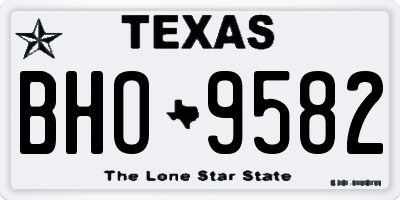 TX license plate BHO9582