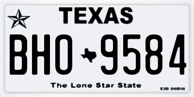 TX license plate BHO9584