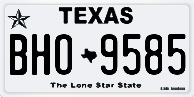 TX license plate BHO9585