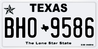 TX license plate BHO9586