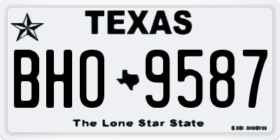 TX license plate BHO9587