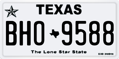 TX license plate BHO9588