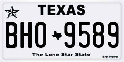 TX license plate BHO9589