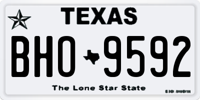 TX license plate BHO9592