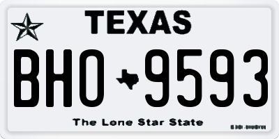 TX license plate BHO9593