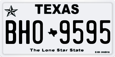 TX license plate BHO9595